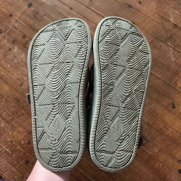 Chaco olive & tan strappy gorpcore M11 slip on sandals - Picture 2 of 5